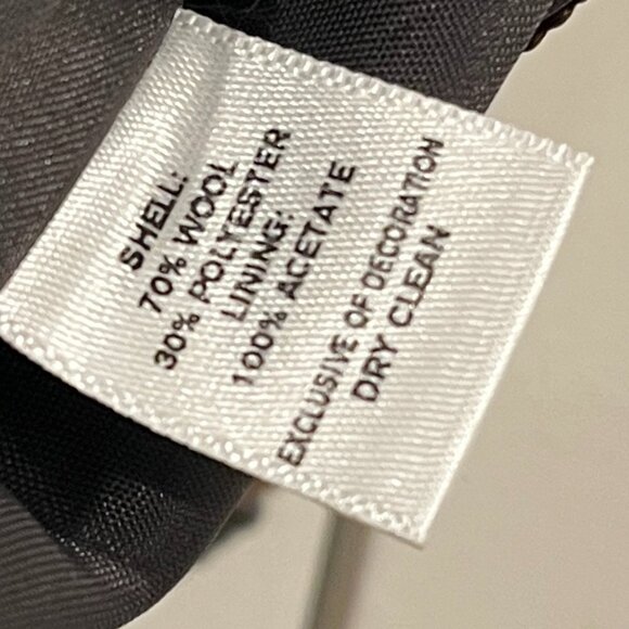 Ann Taylor LOFT gray wool skirt with camel ribbon waist SIZE 4 - Picture 5 of 5